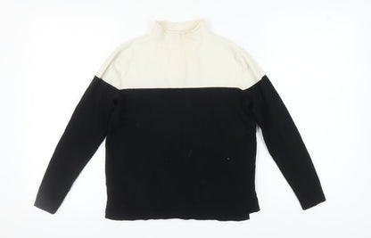 Marks & Spencer Women's Black Mock Neck Pullover Jumper Size 10