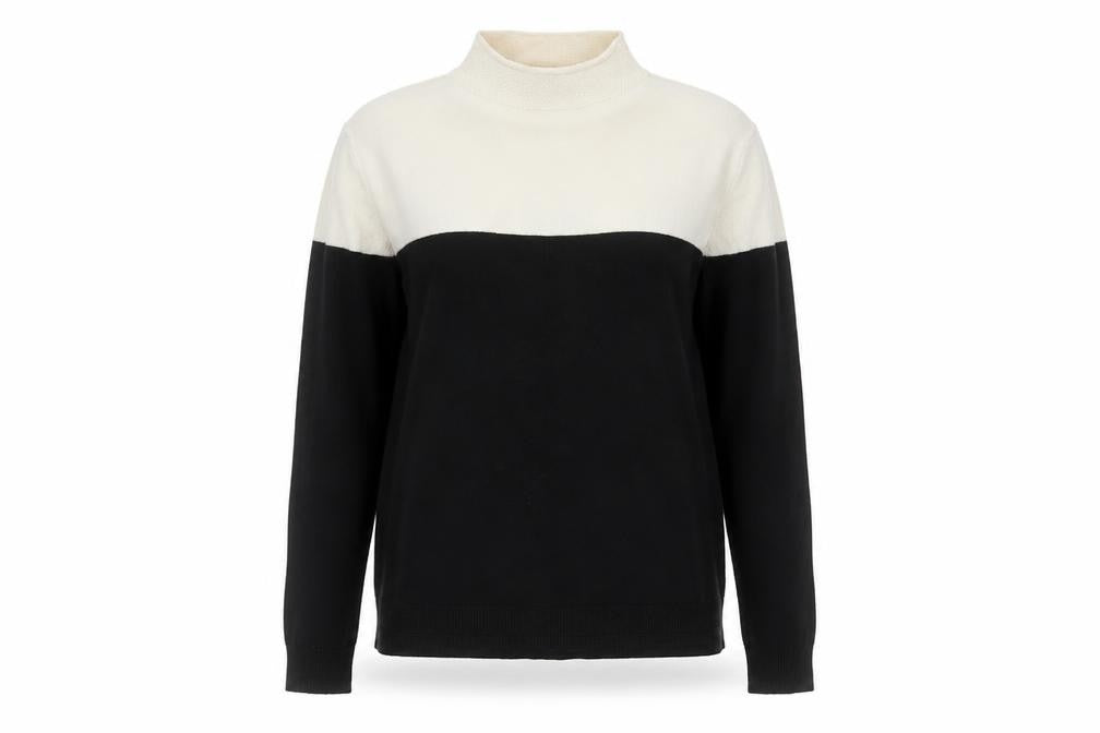 Marks & Spencer Women's Black Mock Neck Pullover Jumper Size 10