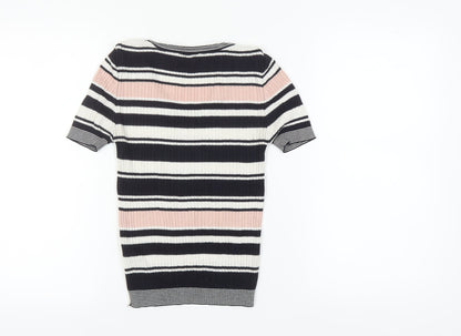 Back view of Miss Selfridge Women's Striped T-Shirt, size 8