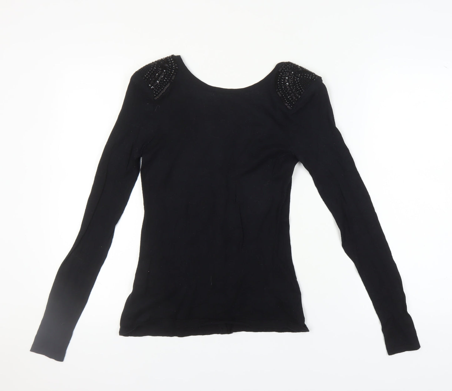 Ted Baker Women's Black Cardigan XS Beaded Slim Fit