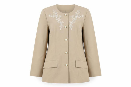 Heather Valley Women's Beige Suit Jacket Size 14