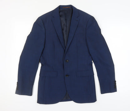 Next Men's Slim Fit Blue Suit Jacket, 34 Short