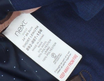 Next Men's Slim Fit Blue Suit Jacket, 34 Short
