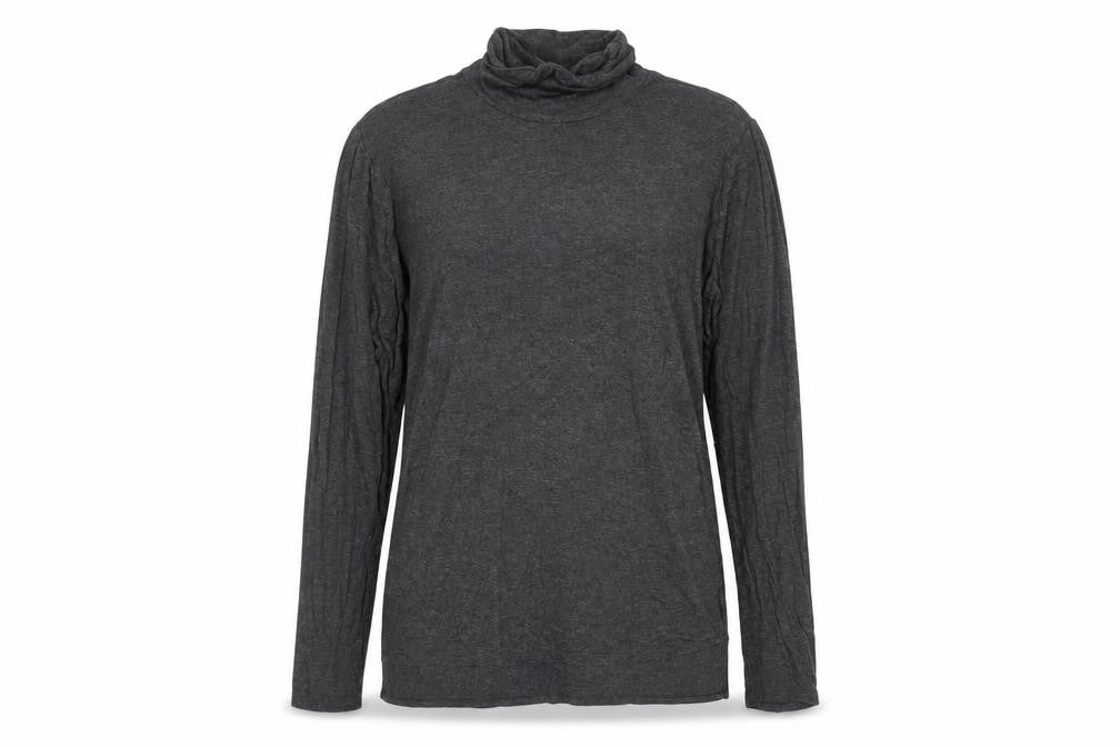 Abercrombie & Fitch Women's Grey Roll Neck Top M