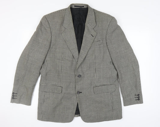 Debenhams Men's Grey Check Wool Blazer 42 Long