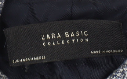 Zara Women's Grey Tweed Coat, Size M, Elegant Overcoat