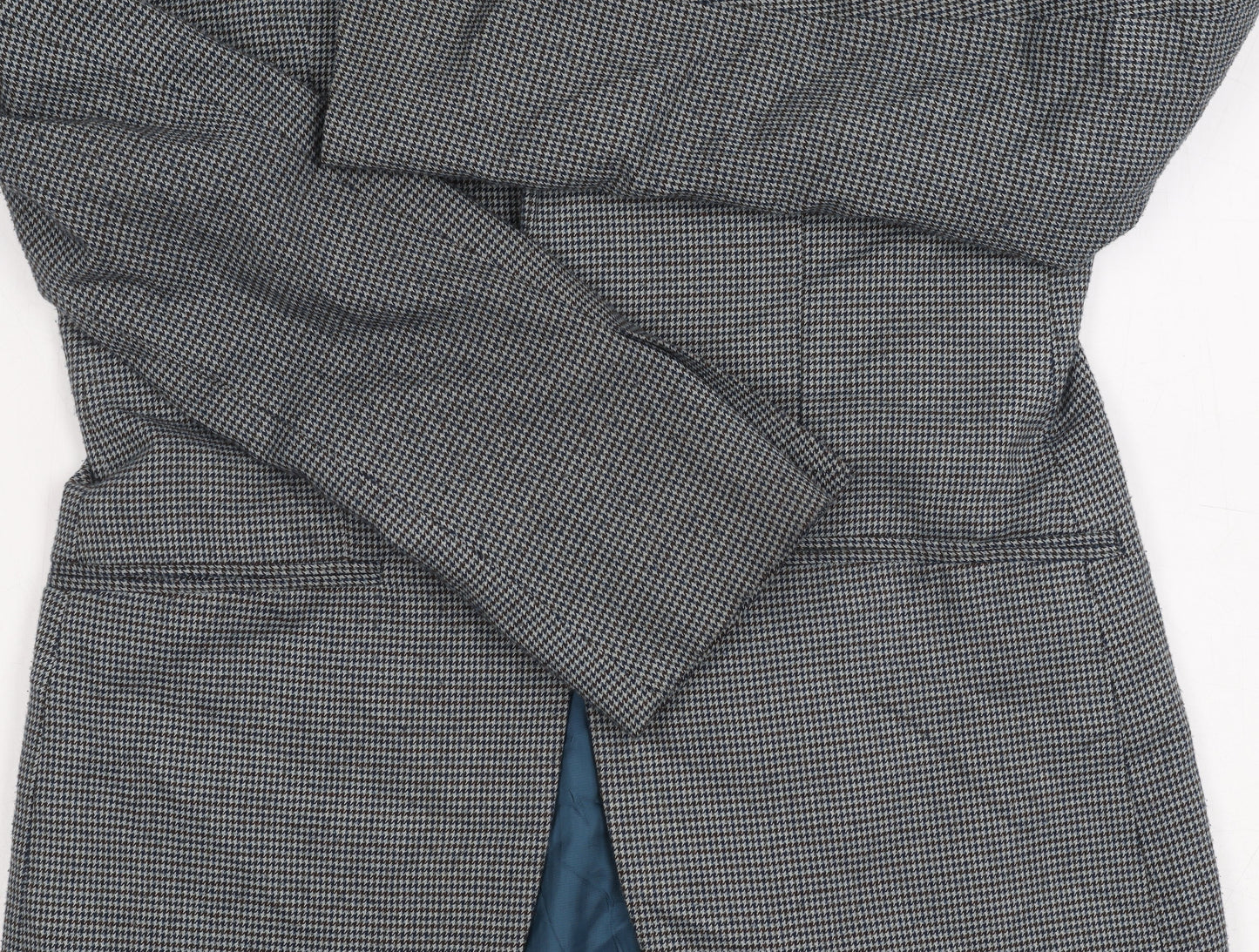 Topman Men's Grey Check Suit Jacket Size 34