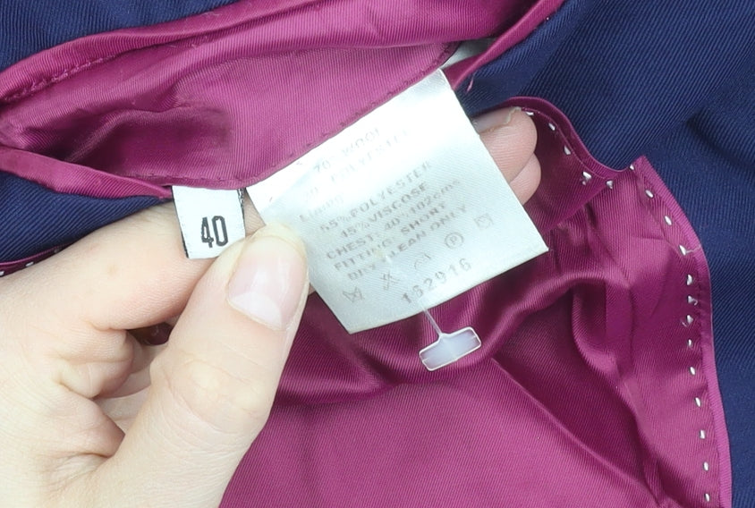 Performance Suit Men's Blue Jacket Size 40 Regular Fit