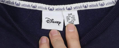 Preloved Disney Women's Blue Stitch Sweatshirt 2XS Pullover - Image 5