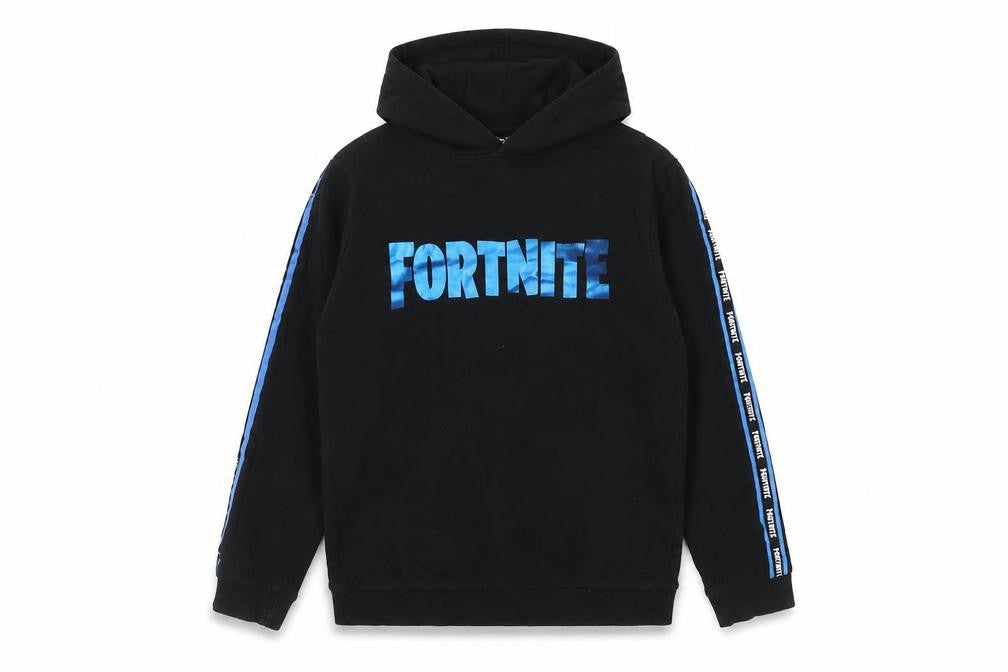 Fortnite Boys Black Hoodie, Pullover, 11-12 Years, Logo