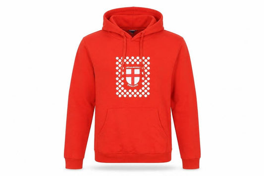 Front view of UEFA EURO 2024 Men's Red Pullover Hoodie M