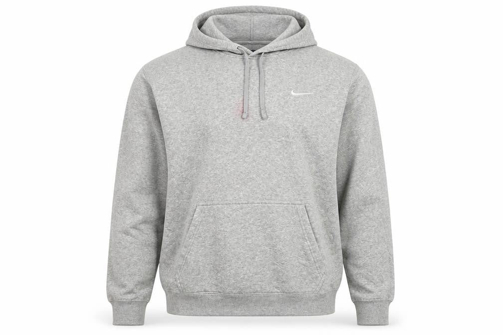 Nike Men's Grey Hoodie L - Logo, Pullover, Hooded, Casual