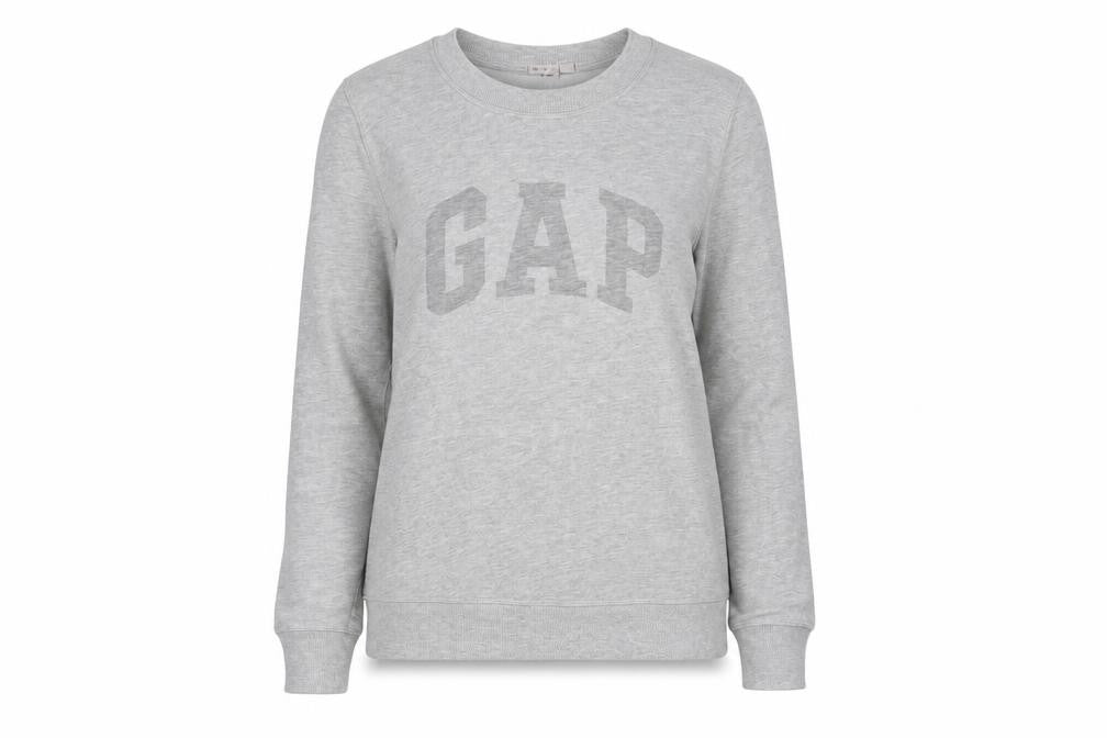 Gap Women's Grey Pullover Sweatshirt S, Casual Crew Neck