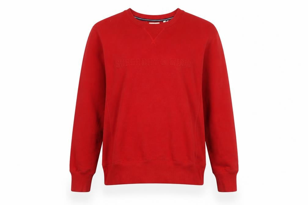 Superdry Red Unisex Crew Neck Sweatshirt L