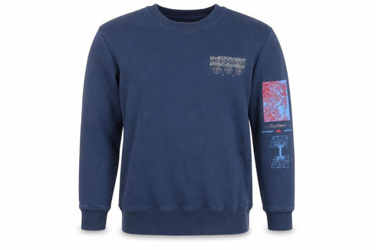 Topman Blue Men's Graphic Print Pullover Sweatshirt M
