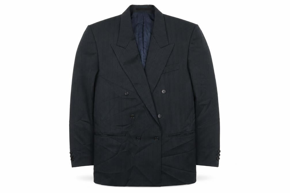 Création G.L. Men's Blue Strip Blazer, 40R