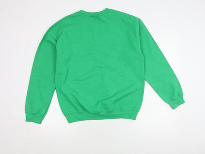 Back view of Star Wars Men's Green Pullover Christmas Sweatshirt M