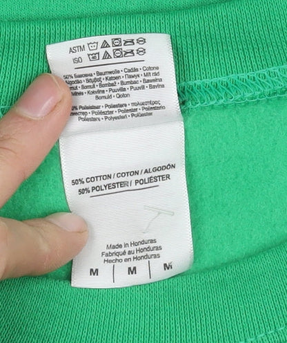 Close-up detail of Star Wars Men's Green Pullover Christmas Sweatshirt M
