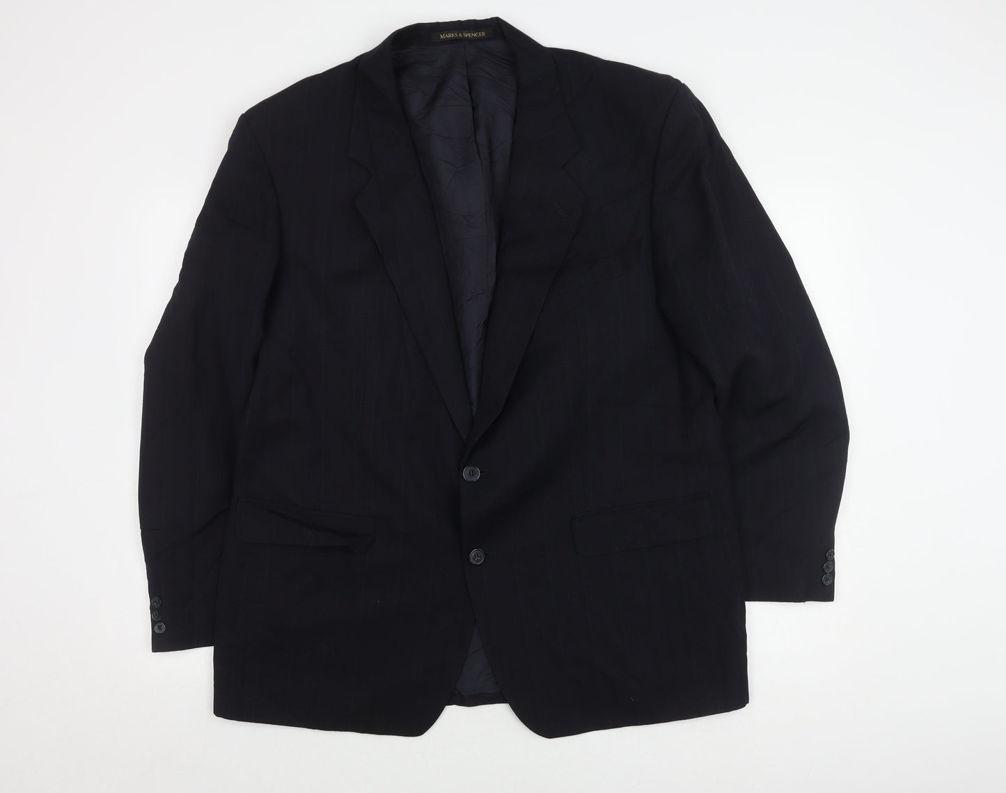 M&S Men's Blue Striped Blazer 44R
