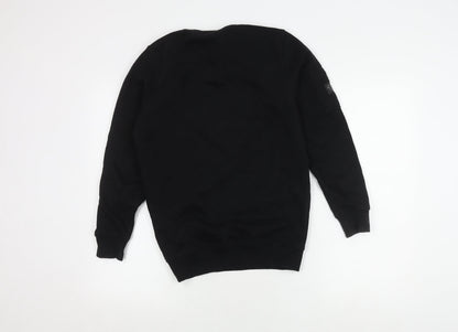Back view of Rascal boys’ black camouflage pullover sweatshirt - regular fit