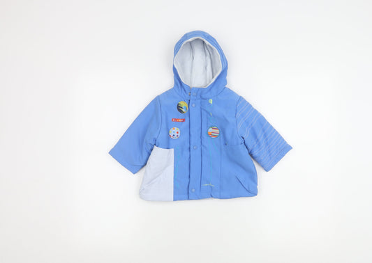 Marèse Boys Blue Puffer Jacket 6 Months Hooded Winter Coat