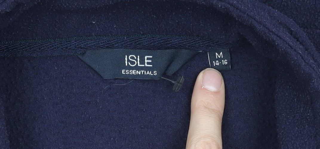 Isle Essentials Women's Blue Fleece Jacket Size M