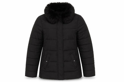 Warehouse Women's Black Puffer Jacket Size 10
