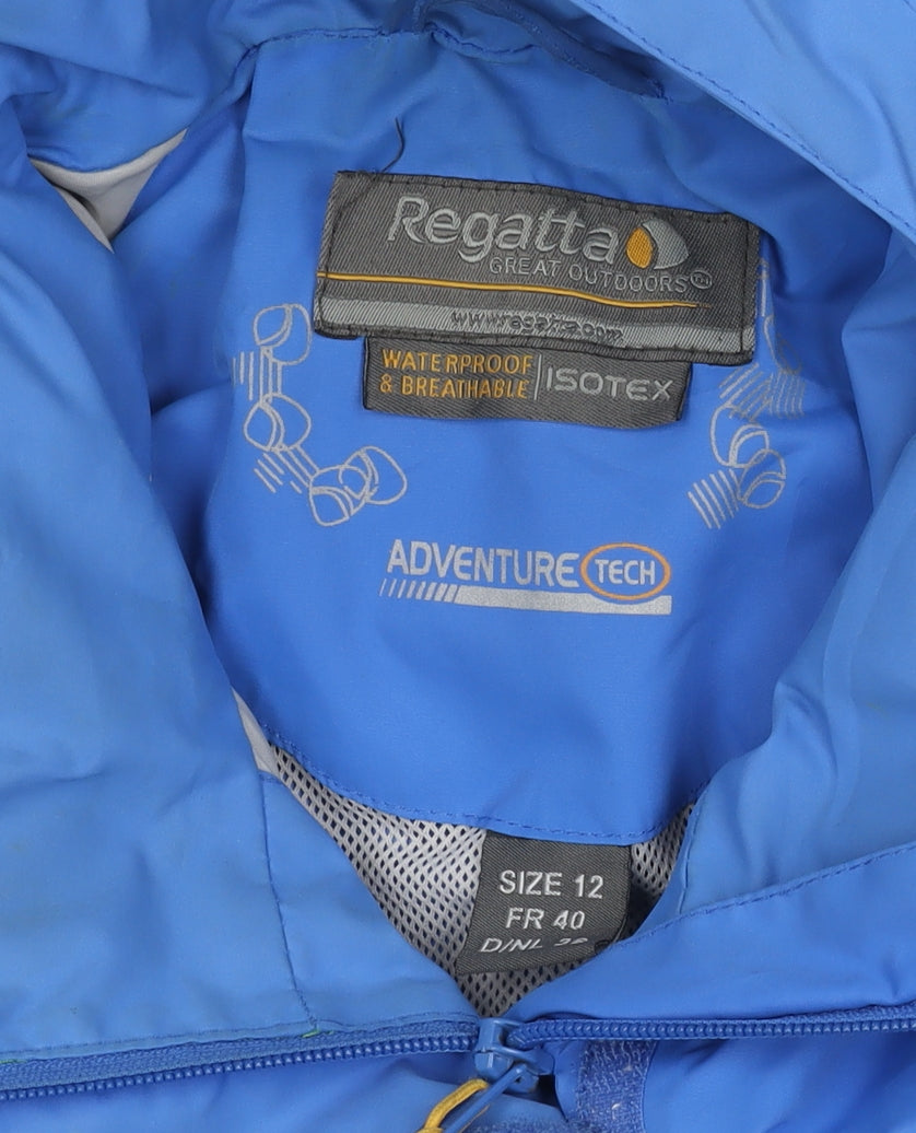 Regatta Women's Blue Waterproof Rain Coat Size 12