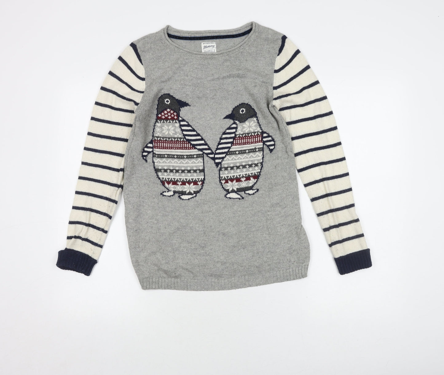 Mantaray Women's Grey Penguin Jumper Size 10