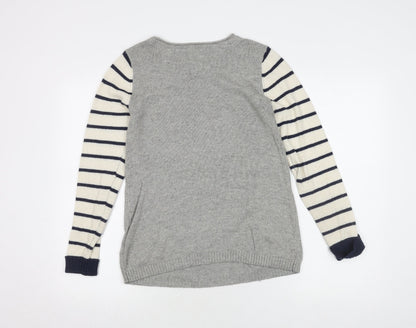 Back view of Mantaray Women's Grey Penguin Jumper, size 10