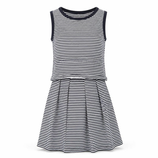 Gap Women's Striped Black Dress, Small, Sleeveless, Casual