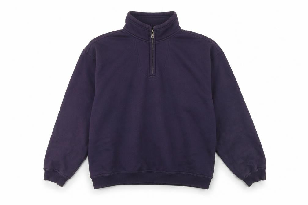 Berkertrex Men's Navy Large 1/4 Zip Sweatshirt