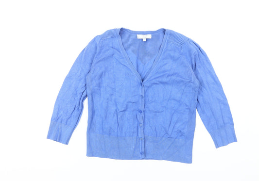 Red Herring Women's Blue Cardigan, Size 12, V-neck