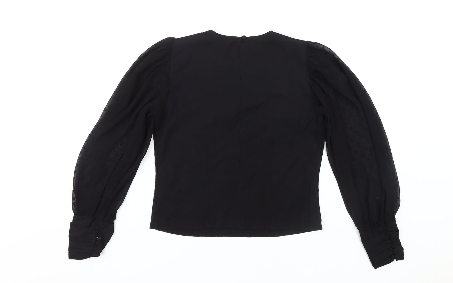 Stradivarius Women's Black Balloon Sleeve Blouse S