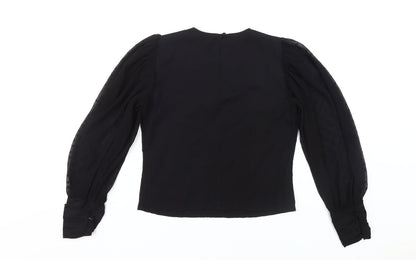 Stradivarius Women's Black Balloon Sleeve Blouse S