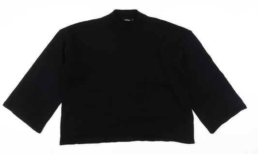 boohoo Women's Black Mock Neck Jumper Size L