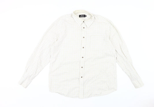 Marks and Spencer Men's Beige Check Shirt 42