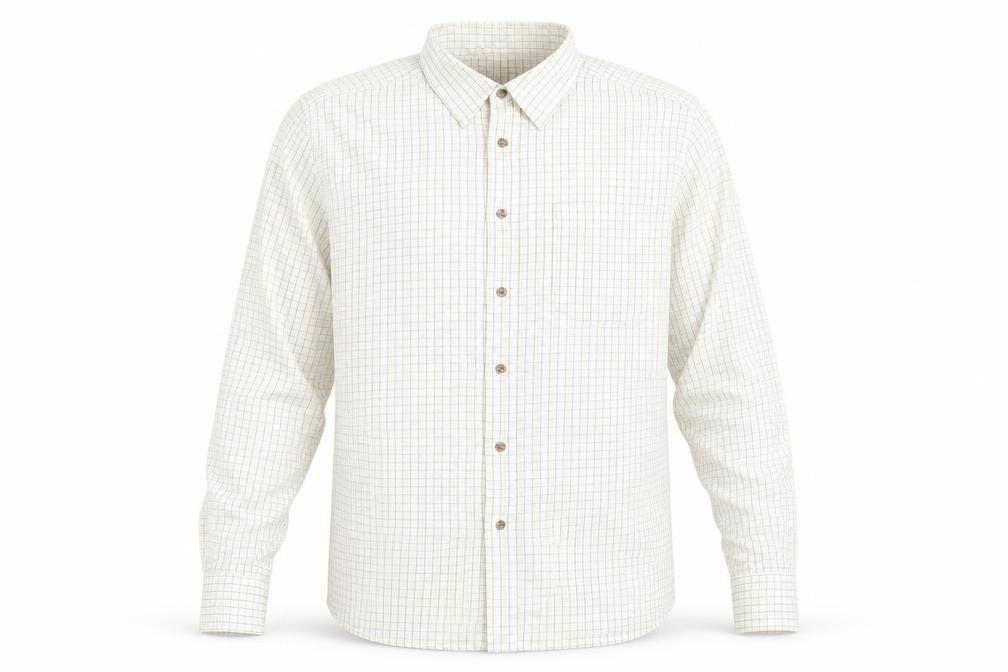 Marks & Spencer Men's Beige Check Shirt 42