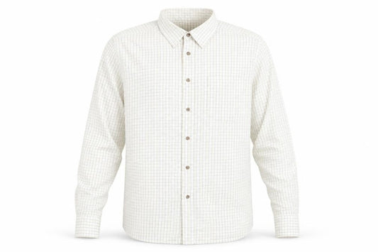 Marks & Spencer Men's Beige Check Shirt 42