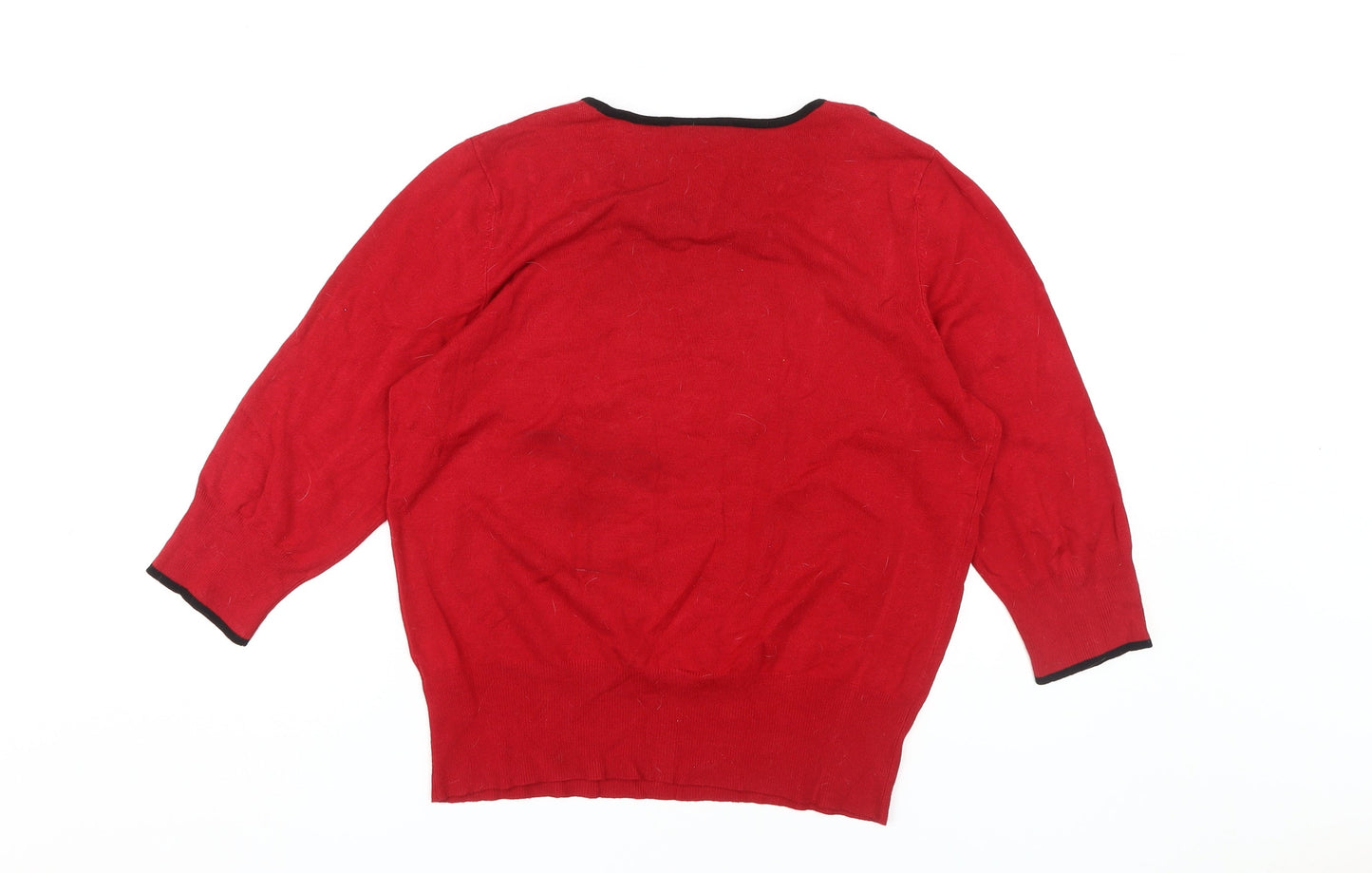 Wallis Women's Red Henley Jumper Size 16