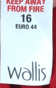 Wallis Women's Red Henley Jumper Size 16