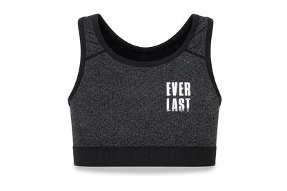 Front view of Everlast girls’ black athletic tank 7-8 years, sporty stretch top