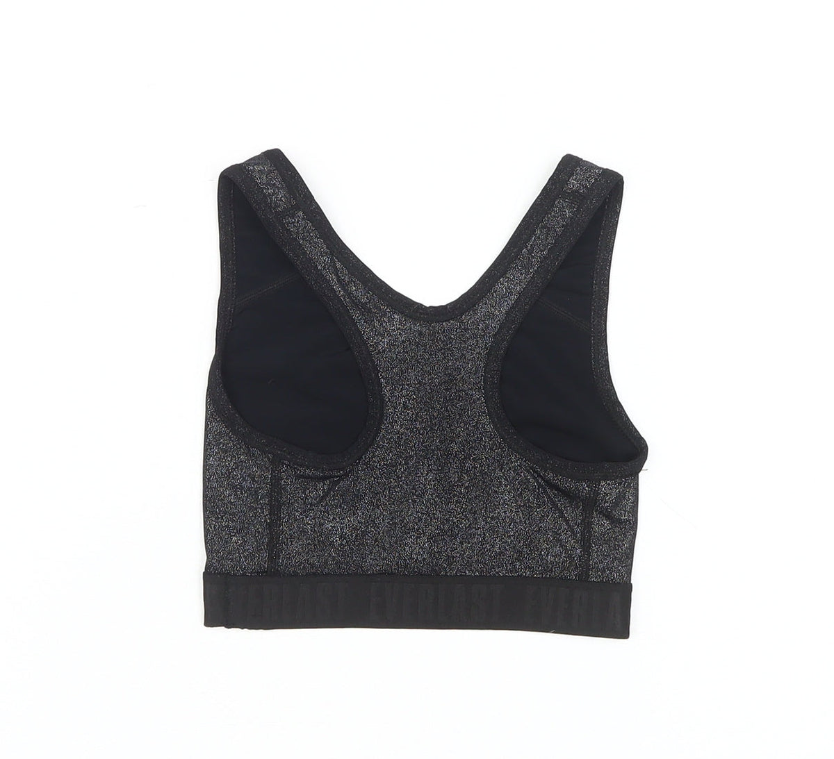 Back view of Everlast girls’ black athletic tank 7-8 years, sporty stretch top