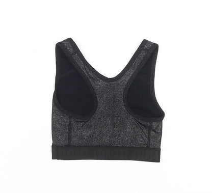 Back view of Everlast girls’ black athletic tank 7-8 years, sporty stretch top