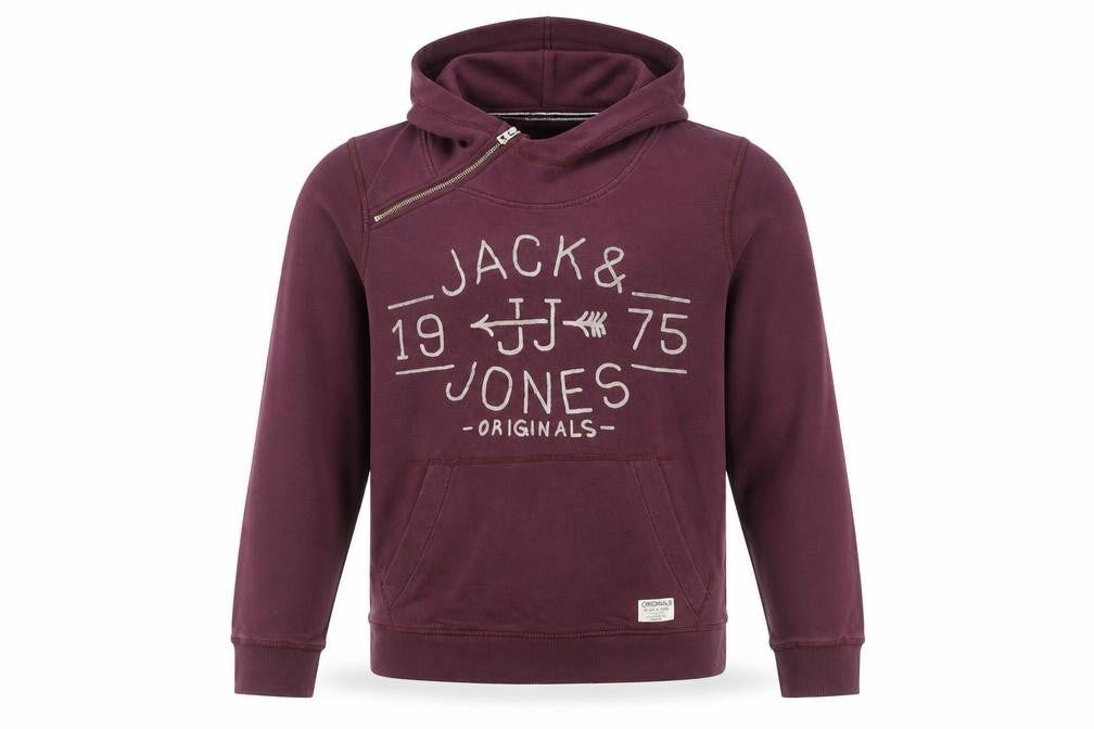 Jack & Jones Men's Purple Pullover Hoodie M