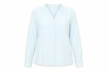 Eastex Women's Blue Long Sleeve Collared Blouse Size 16