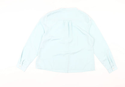 Eastex Women's Blue Long Sleeve Collared Blouse Size 16