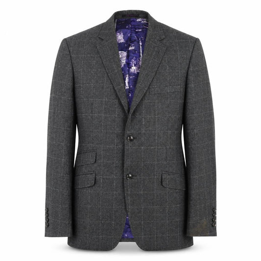 Ted Baker Men's Grey Check Blazer 38R Regular Fit
