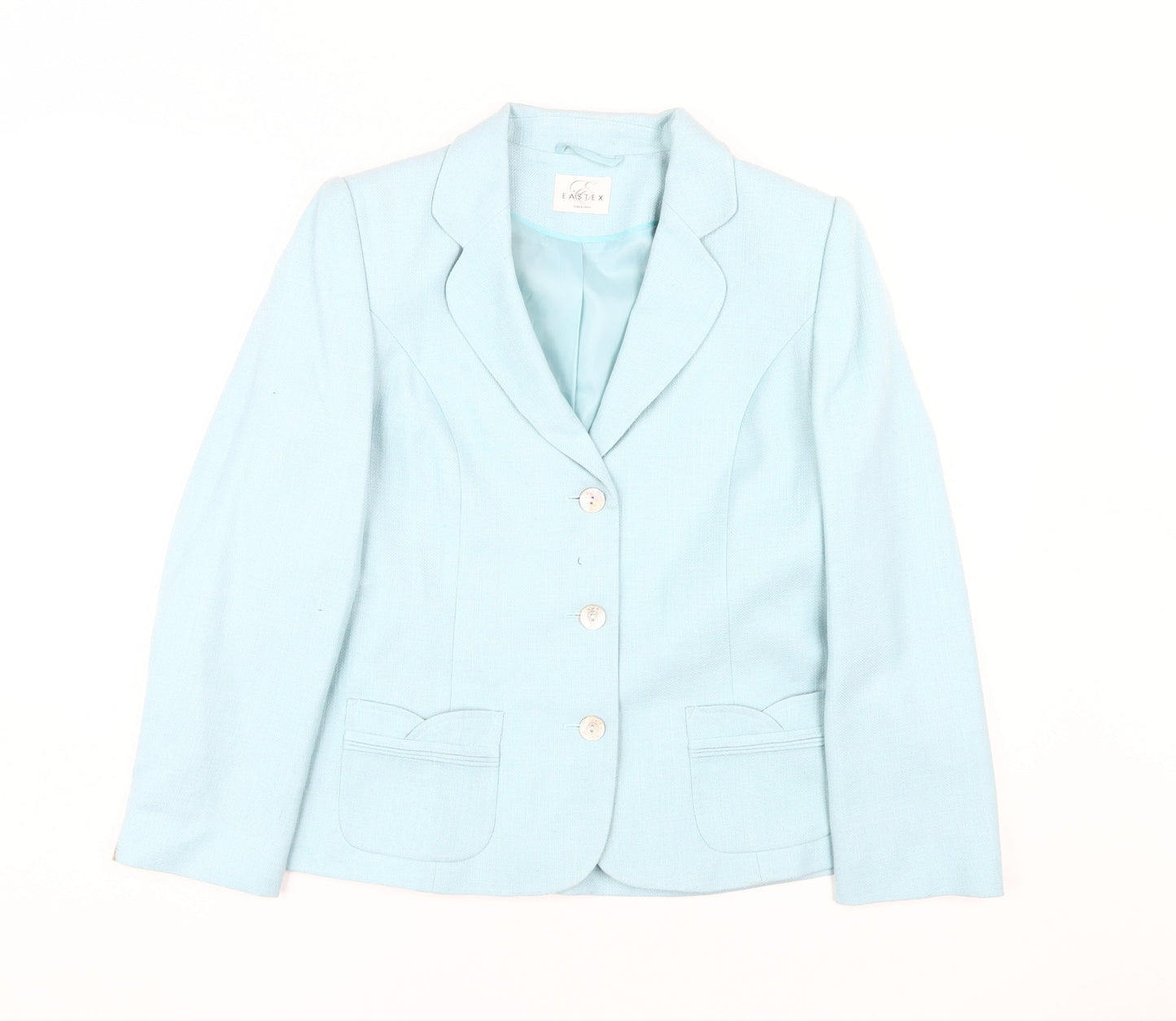 Eastex Women’s Blue Blazer Size 10 Button Collared