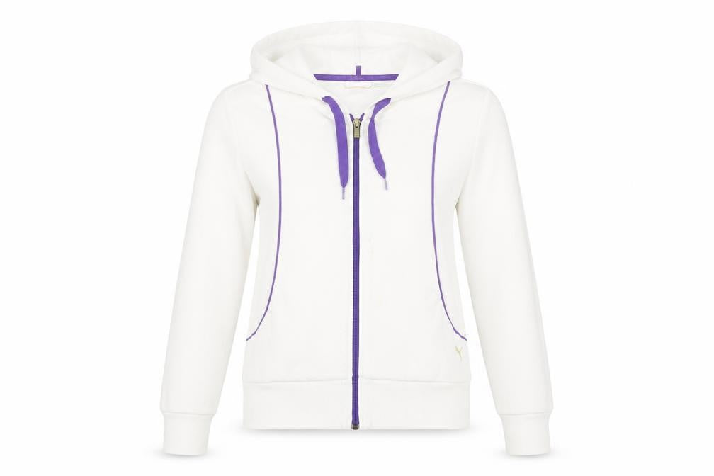 Puma Women's White Full Zip Hoodie Size 12